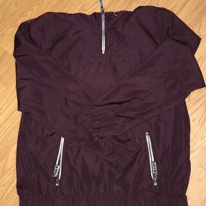 dark maroon windbreaker!